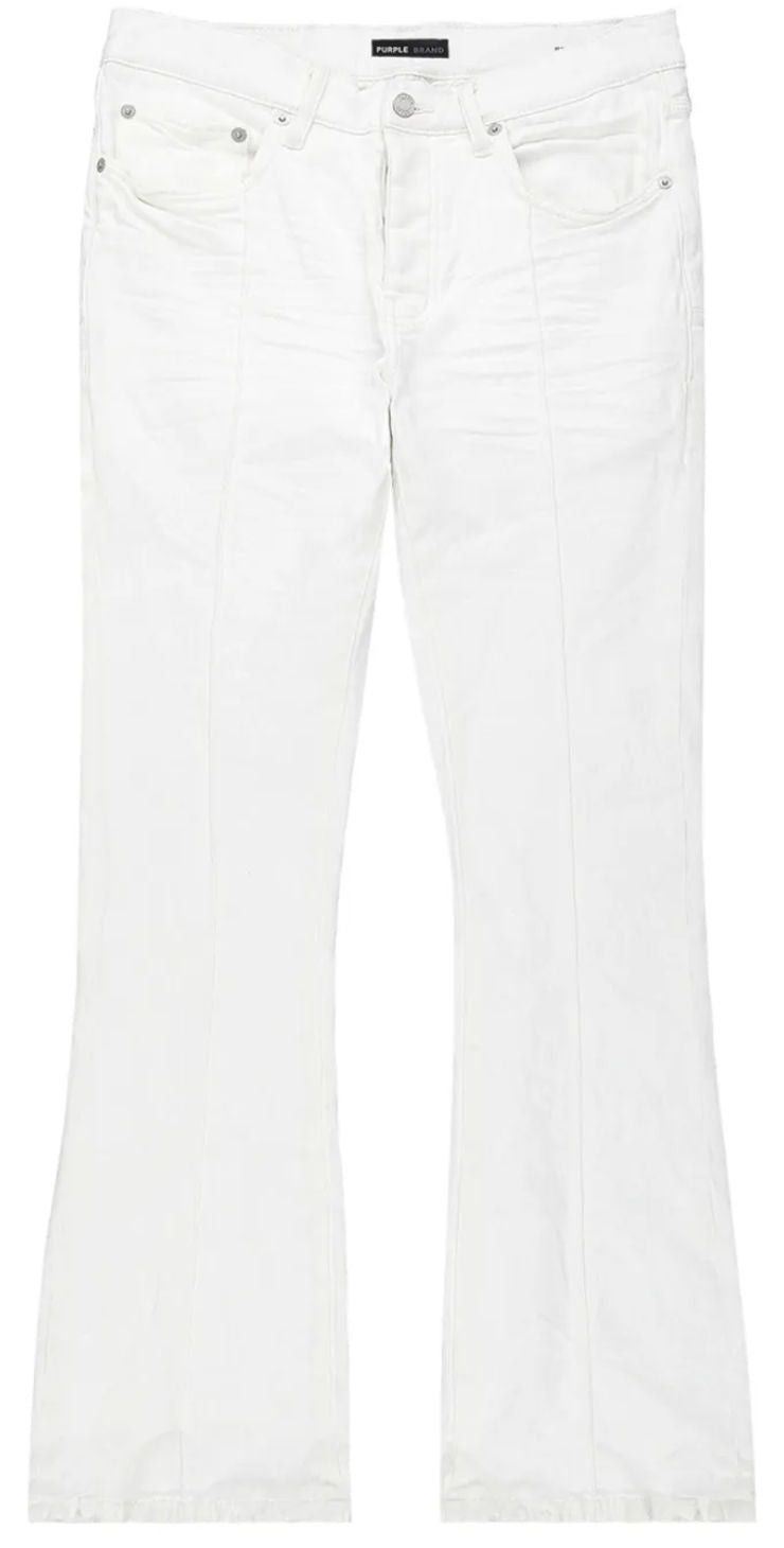Purple Stretch Flare Jeans White Size US 30 / EU 46 - 1 Preview