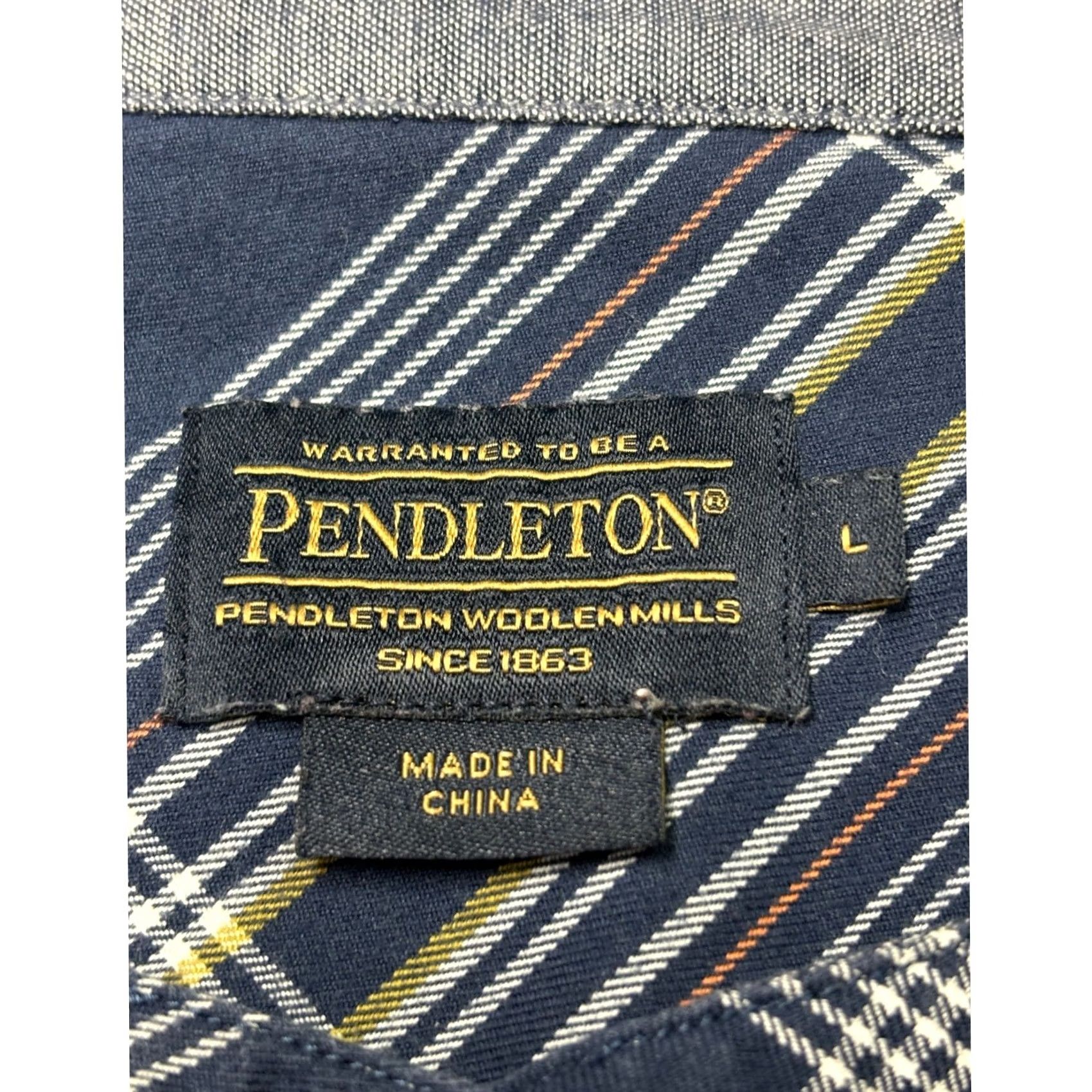 Pendleton Pendleton Tunic Blouse 3/4 Sleeve Plaid Blue White Olive Green Large Women’s Top Shirt Size L / US 10 / IT 46 - 3 Thumbnail