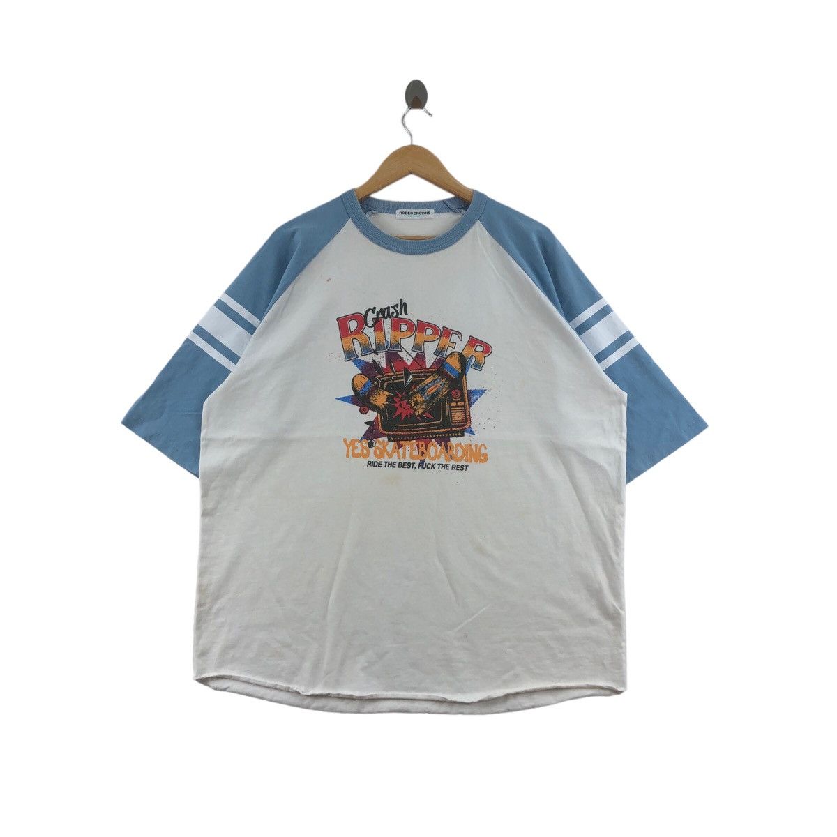 Japanese Brand Crash Ripper Skateboards T-Shirt Radeo Crown Japanese Brand Size US XXL / EU 58 / 5 - 1 Thumbnail
