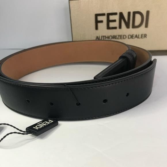 Fendi New Authentic Fendi Baguette FF Logo Buckle Leather Belt","d Size ONE SIZE - 2 Thumbnail
