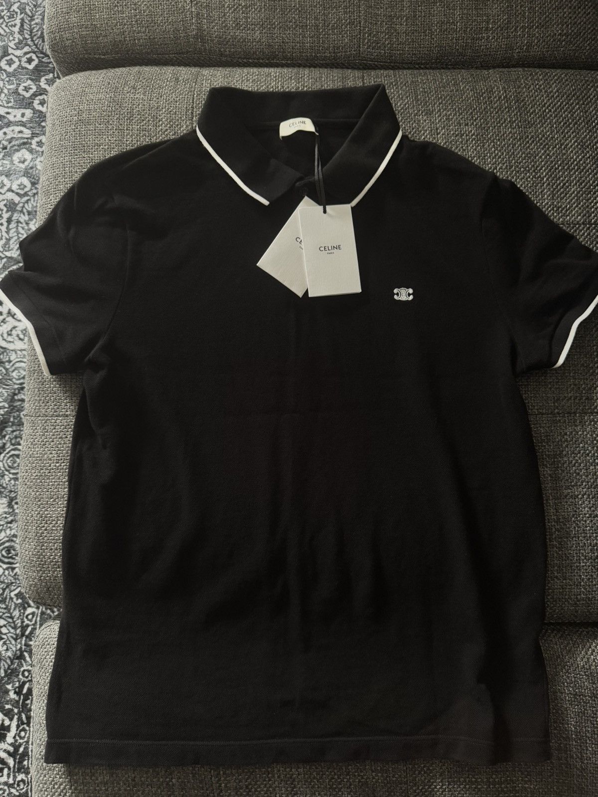 Celine Celine Classic Polo Shirt Size US L / EU 52-54 / 3 - 2 Thumbnail