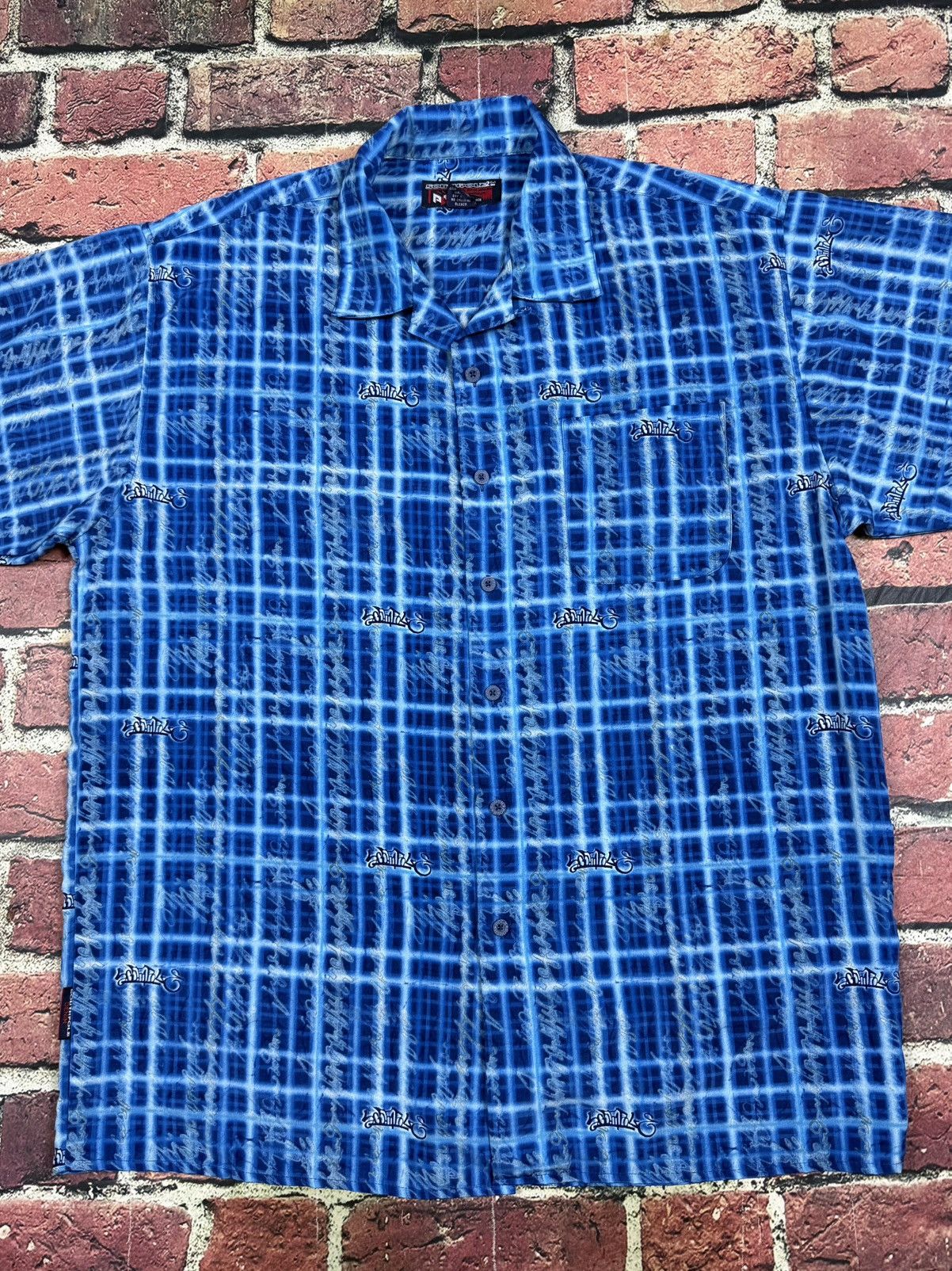Southpole Vintage Y2K Southpole Blue Button Down Shirt AOP Hip Hop Size US XL / EU 56 / 4 - 3 Thumbnail