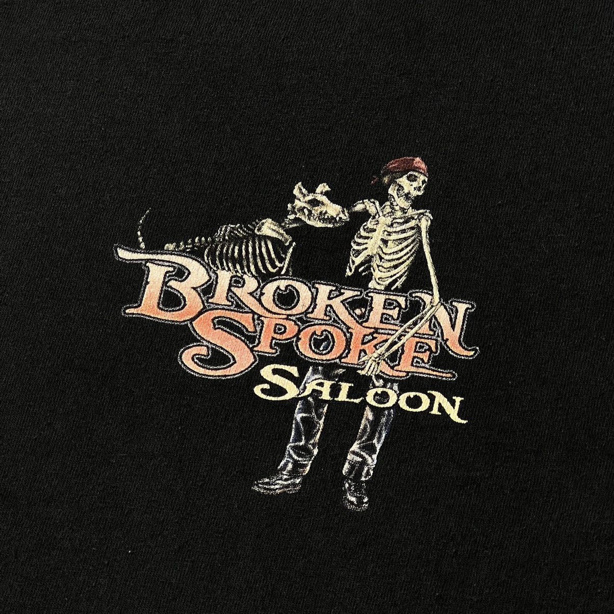 Anvil Broken Spoke Saloon Tee Shirt Motorcycle Biker Skeleton Size US XL / EU 56 / 4 - 4 Thumbnail