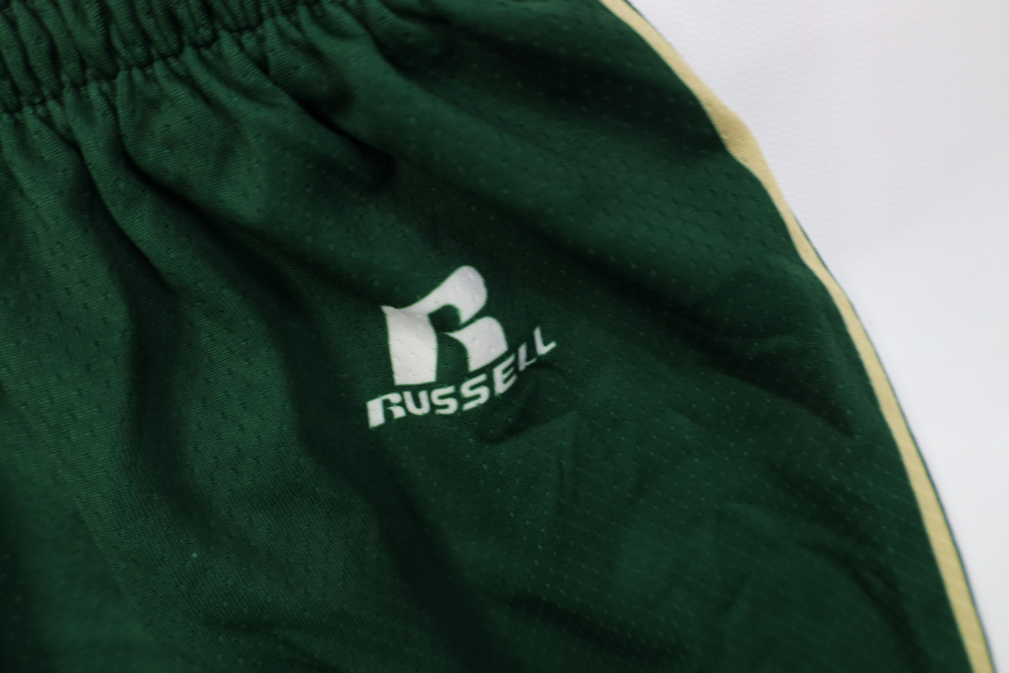 Russell Athletic Vintage 90s Y2K Russell Athletic Basketball Shorts Green Size US 32 / EU 48 - 5 Thumbnail