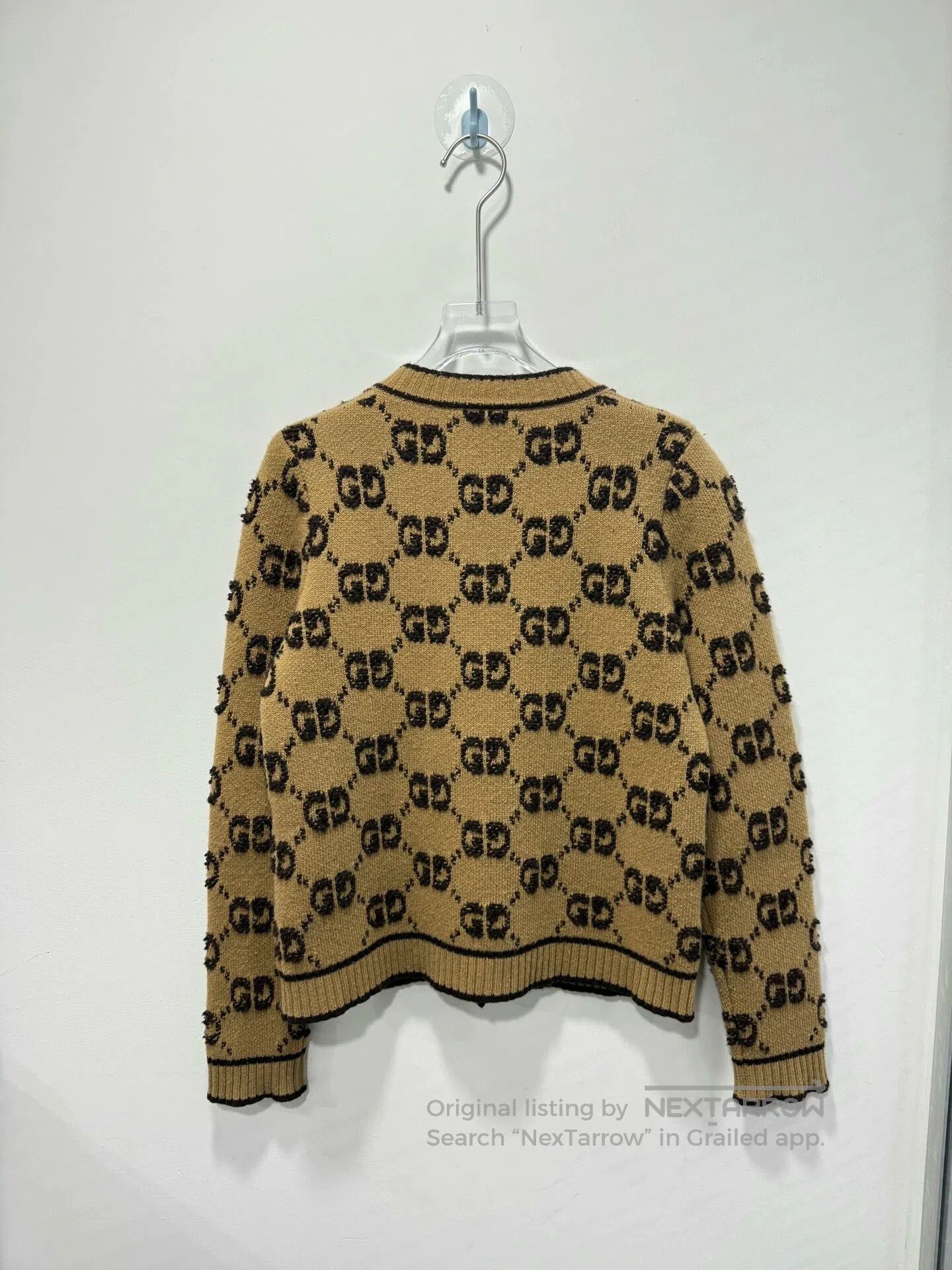 Gucci Gucci Wool Cardigan in Brown Pattern. Size S / US 4 / IT 40 - 2 Thumbnail