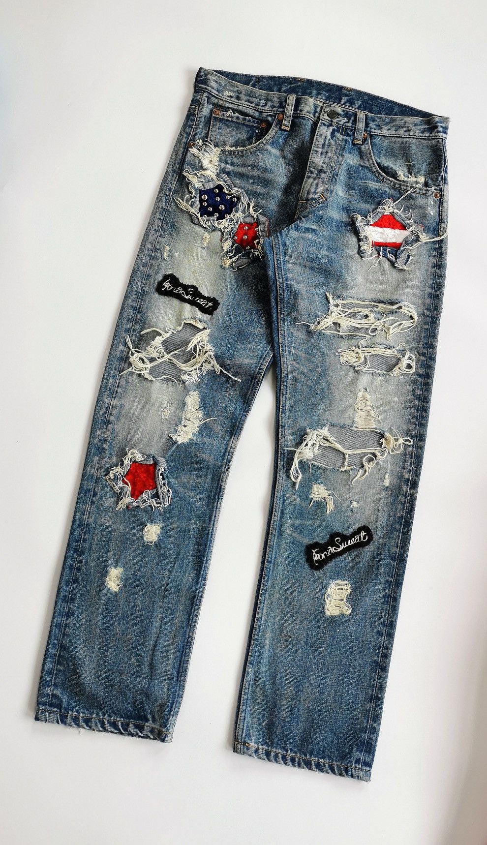 14th Addiction Thrashed Punk Sweats & Bloods RNA Japan Jeans Size US 32 / EU 48 - 2 Thumbnail