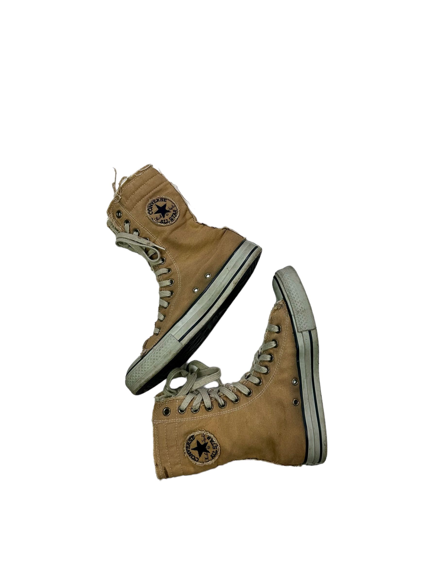 image of Avant Garde x Converse Distressed Punk Style High Shoes Vintage in Brown, Men's (Size 6)