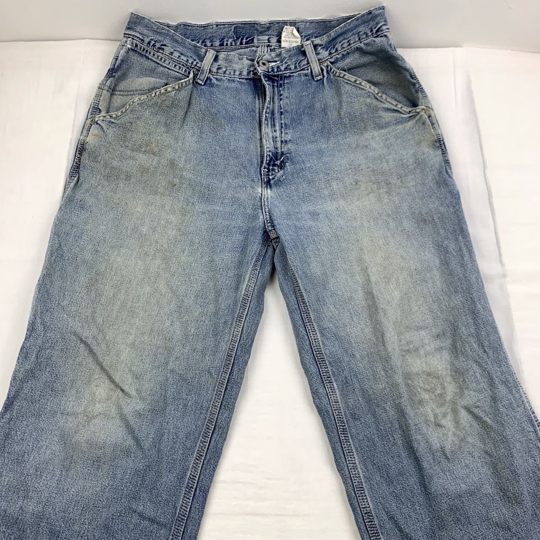 Gap VINTAGE Gap Jeans Adult 33 Blue Thrashed Carpenter Baggy Fit 90s Y2K Worn Faded Mens Jeans Size US 33 - 3 Thumbnail