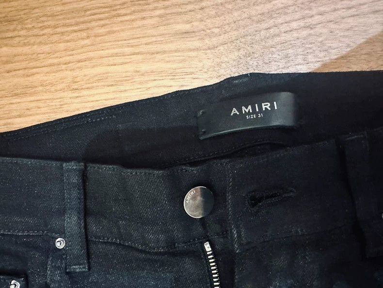 Amiri Amiri Knee-destructed waxed jeans size 31 2501-Nextarrow Size US 31 - 3 Thumbnail