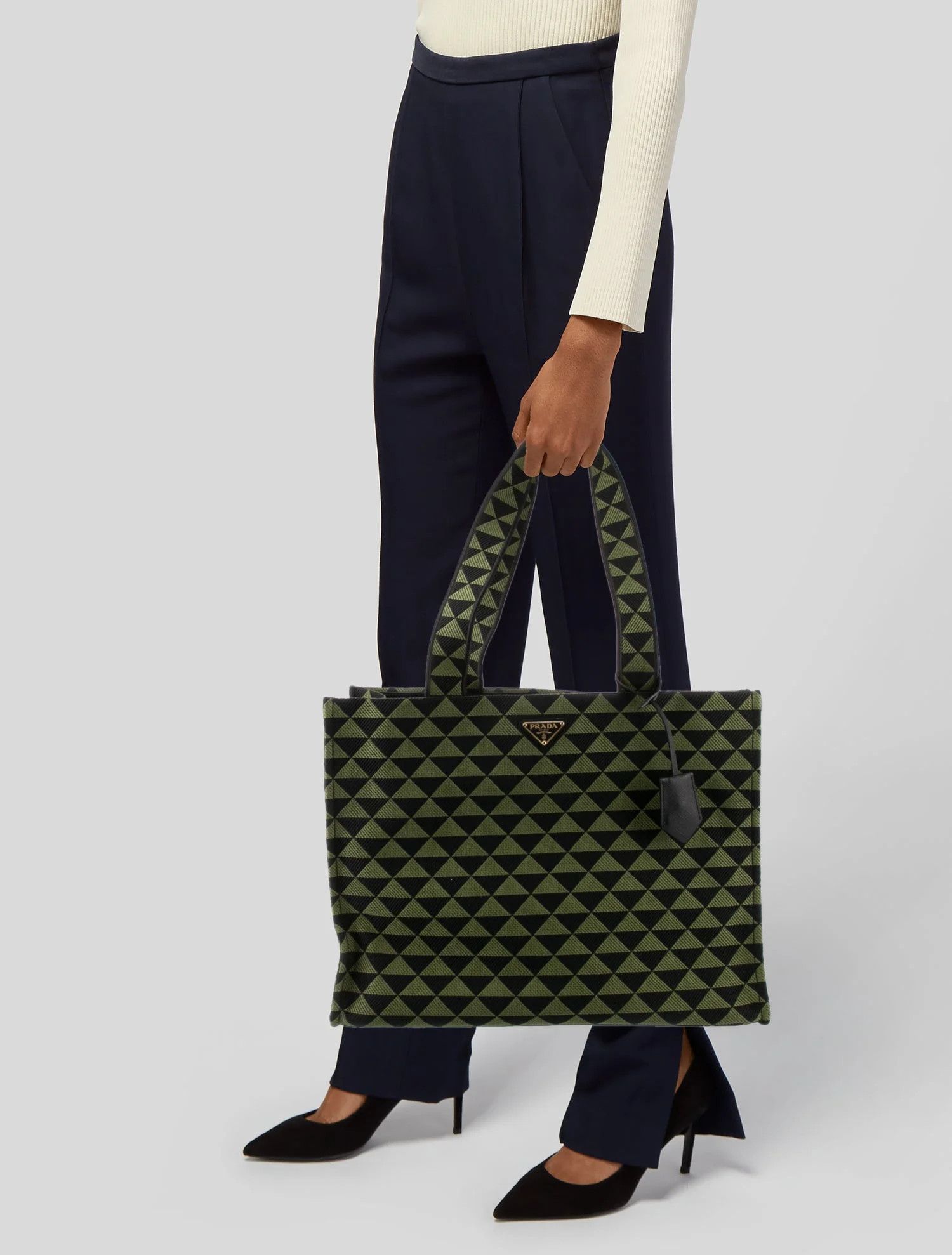 Prada oc11z0625 Size: OS / Symbole Tote Bag in Green/Black Size ONE SIZE - 2 Thumbnail