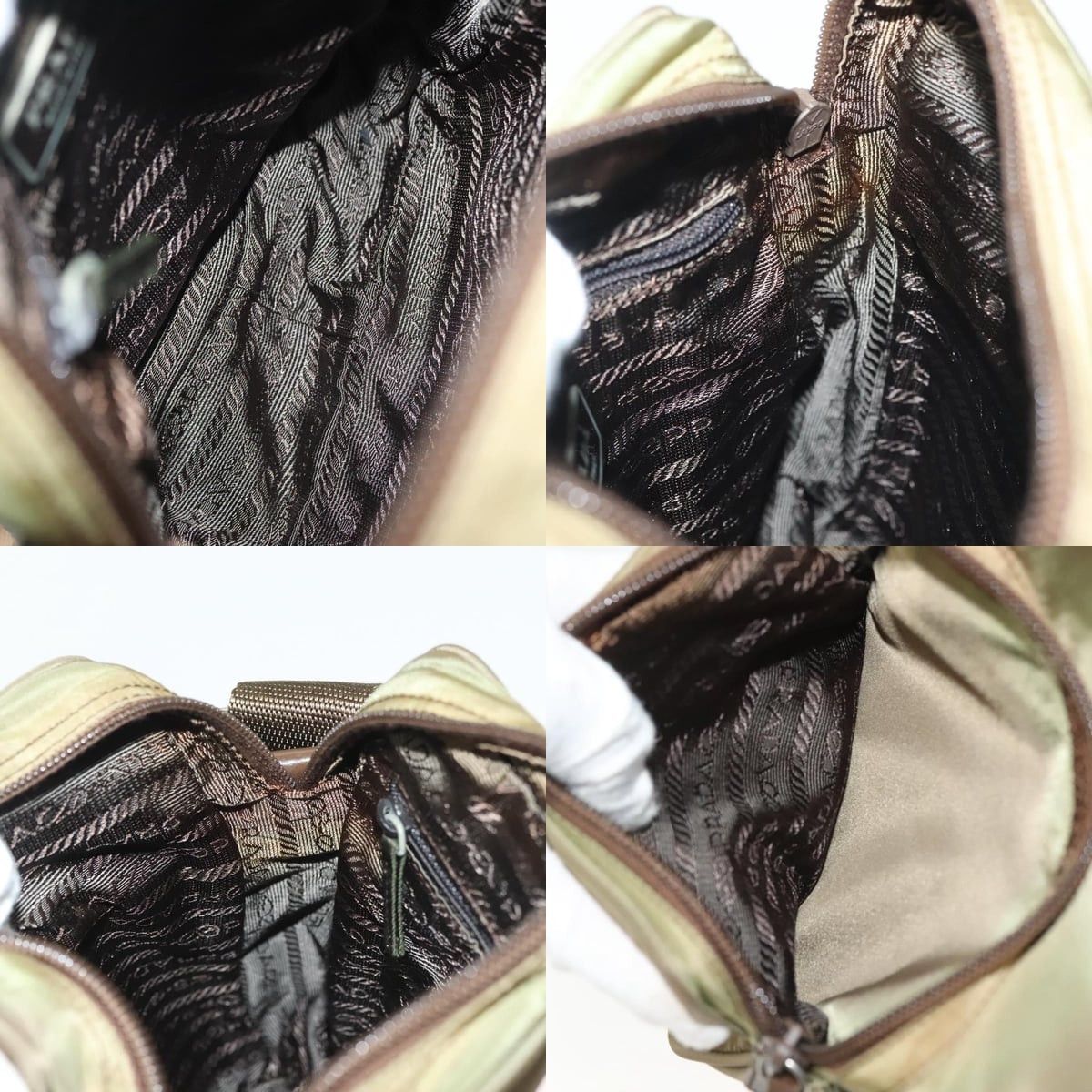 Prada PRADA Shoulder Bag Nylon Khaki Silver Size ONE SIZE - 12 Thumbnail