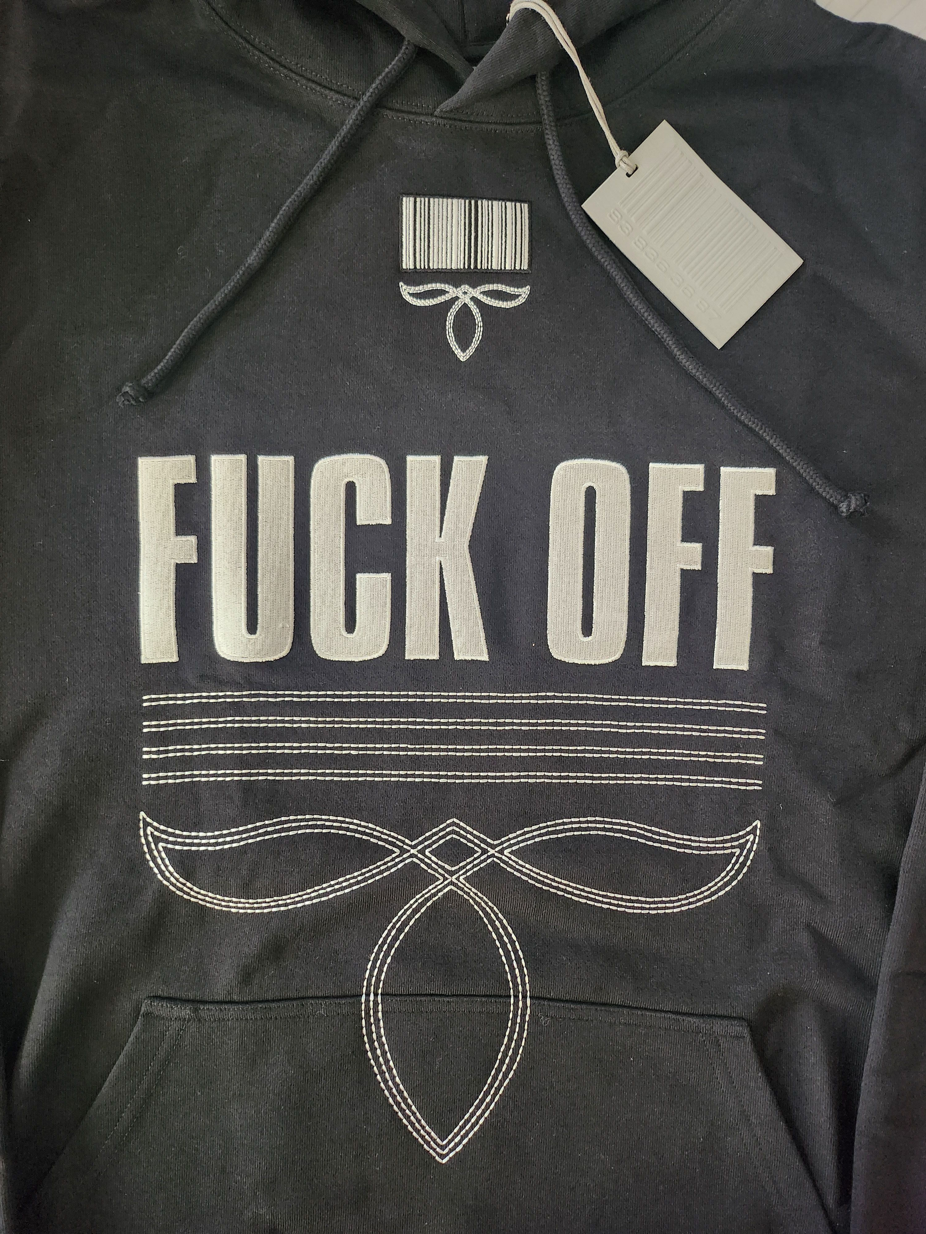 VTMNTS × Vetements vtmnts FUCK OFF Embroidered Oversized Hoodie Size US M / EU 48-50 / 2 - 3 Thumbnail