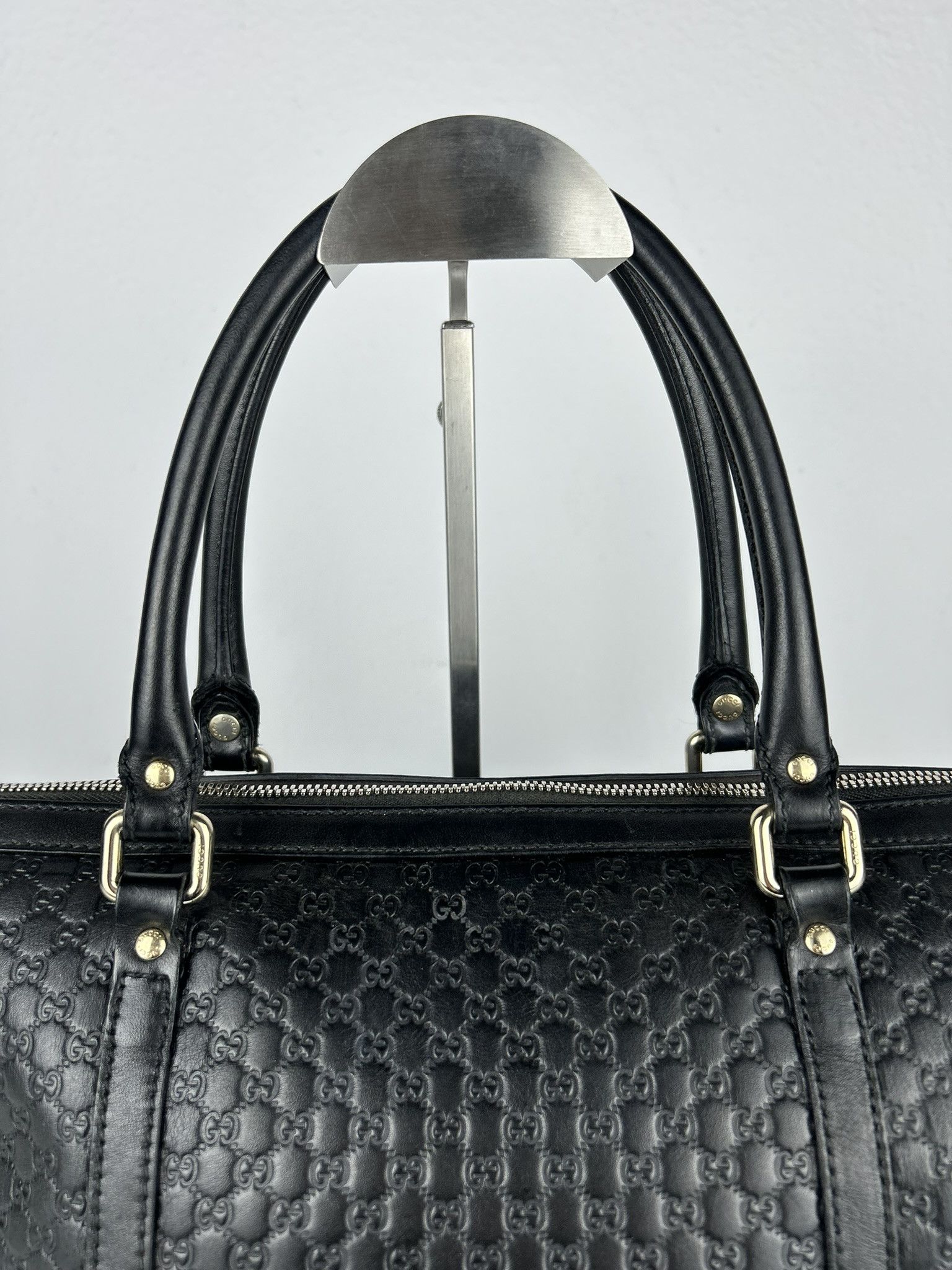 Gucci Gucci microguccissima black leather top zip handbag Size ONE SIZE - 12 Thumbnail
