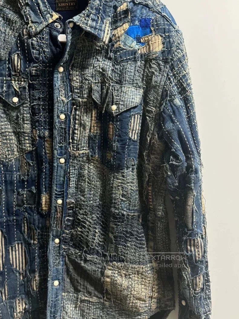 Kapital kapital boro sashiko button up shirt. Size US L / EU 52-54 / 3 - 2 Thumbnail