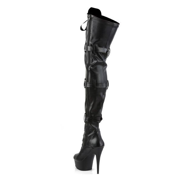 Other Delight 3028 Triple Buckle Thigh High Platform Torment Boot Size US 6 / IT 36 - 6 Thumbnail
