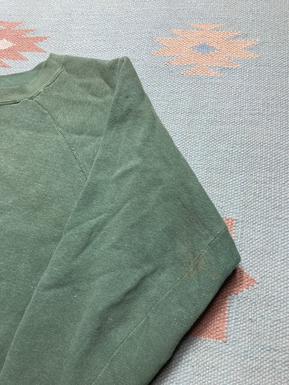 Vintage Vintage 1960s crewneck sweatshirt blank faded cotton XL Size US XL / EU 56 / 4 - 7 Thumbnail