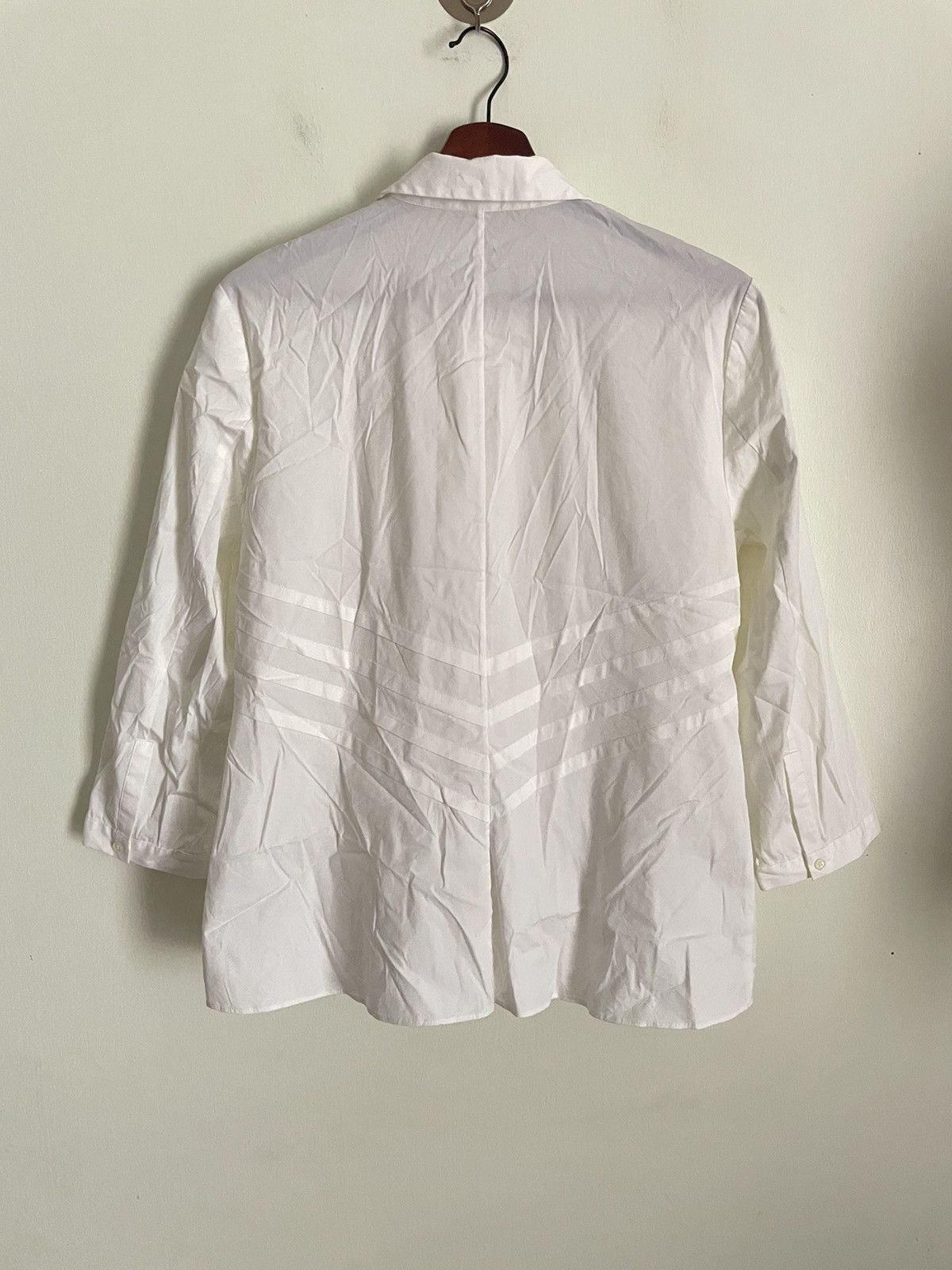 Lafayette 148 Lafayette 148 Plain White Blouse Size XL / US 12-14 / IT 48-50 - 2 Thumbnail