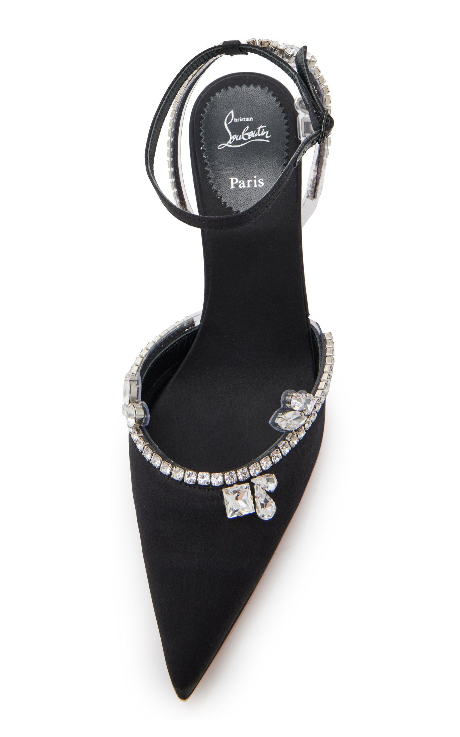 Christian Louboutin o1s1wg110225 Marykate Queen Crepe Satin Pumps in Black Size US 5 / IT 35 - 3 Thumbnail