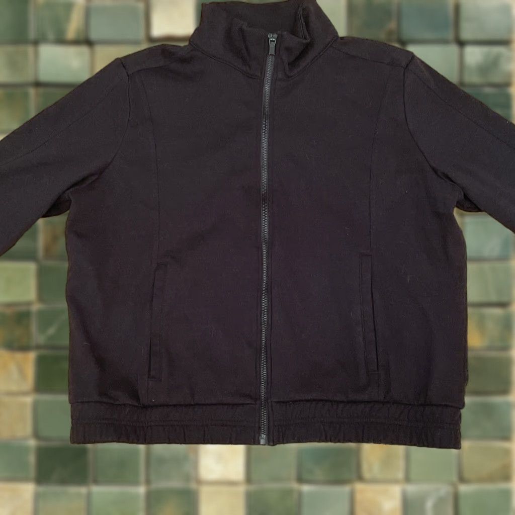 Vintage Yogalicious Cloud Departure Jacket Women’s XL Black Full Zip Collared Plush Jacket Size XL / US 12-14 / IT 48-50 - 1 Thumbnail