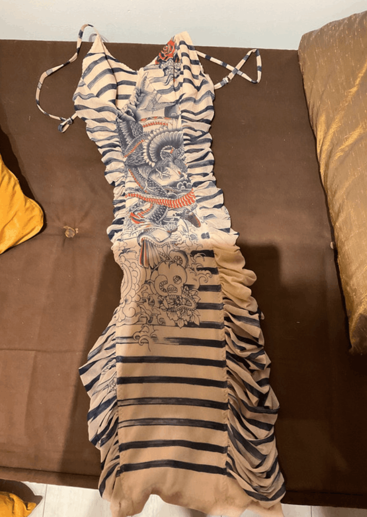 Jean Paul Gaultier Jean Paul Gaultier Mesh Dress Graphic Print Bondage Vintage Size M / US 6-8 / IT 42-44 - 3 Thumbnail