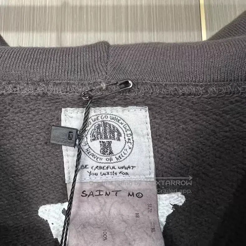 Saint Michael Saint Michael Collaboration distressed washed printed hoo Size US L / EU 52-54 / 3 - 7 Thumbnail