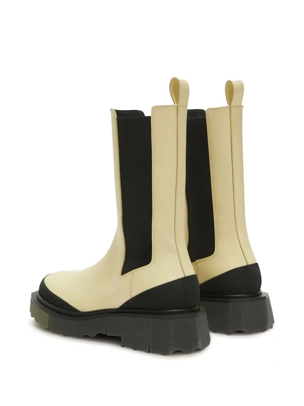 Off-White o1y1225 Ankle Boots in Pastel Yellow/Black Size US 11 / IT 41 - 3 Thumbnail