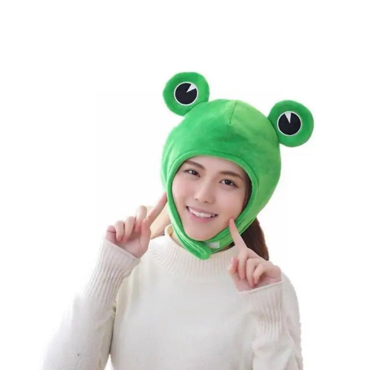Vintage Cartoon Funny Adorable Plush Frog Hat Size ONE SIZE - 2 Thumbnail