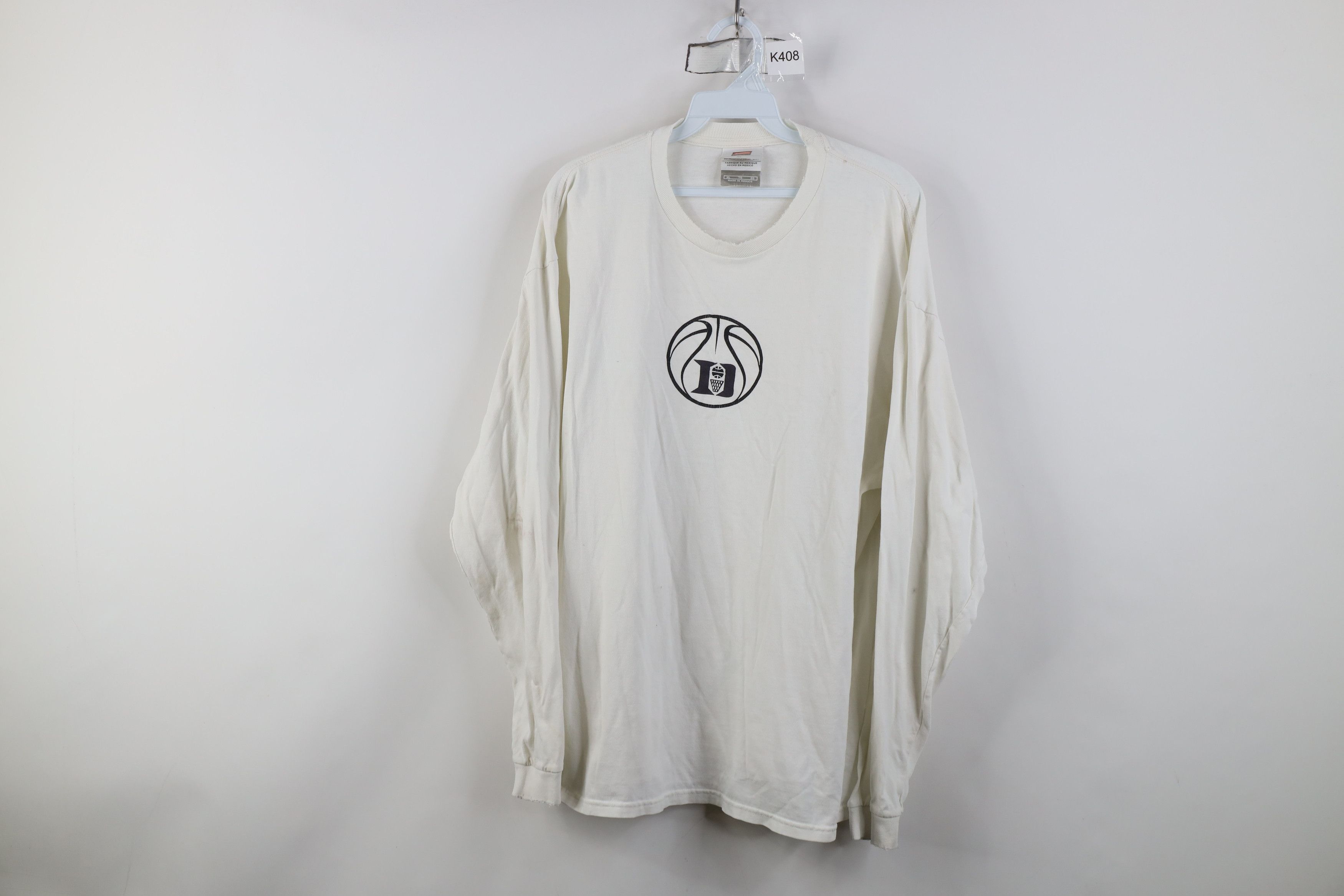 Nike Vintage Nike University Basketball Long Sleeve T-Shirt White Size US XL / EU 56 / 4 - 1 Thumbnail