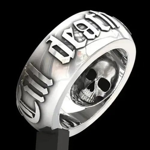 Japanese Brand Till Death Ring Size 7 8 9 10 Size ONE SIZE - 3 Thumbnail