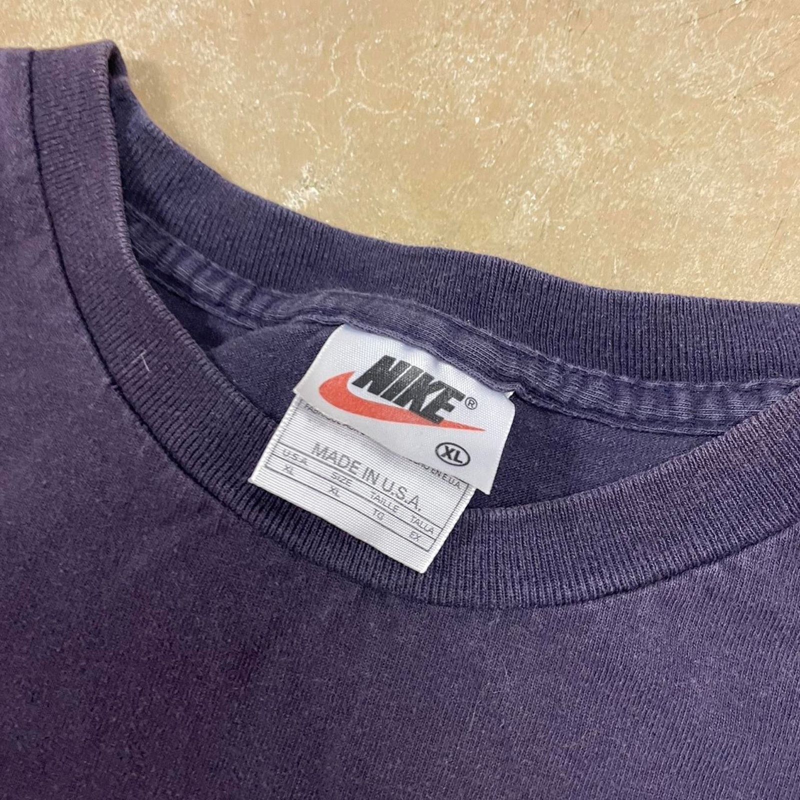 Nike Nike dark blue cotton t-shirt with embroidered swoosh Size X Size US XL / EU 56 / 4 - 2 Thumbnail