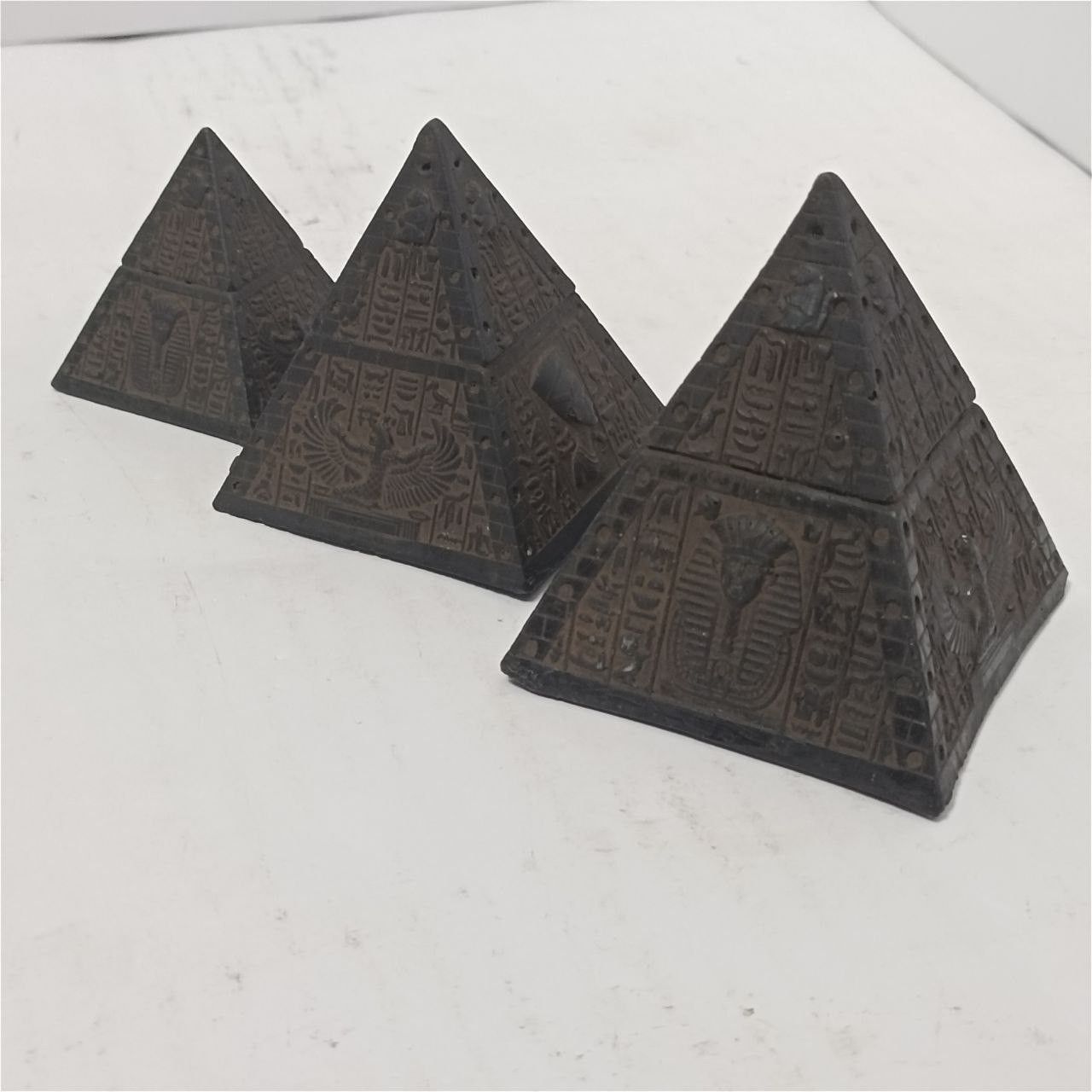 Handmade Set of 3 Handmade Egyptian Pyramids Decor Souvenir Gift Size ONE SIZE - 1 Thumbnail