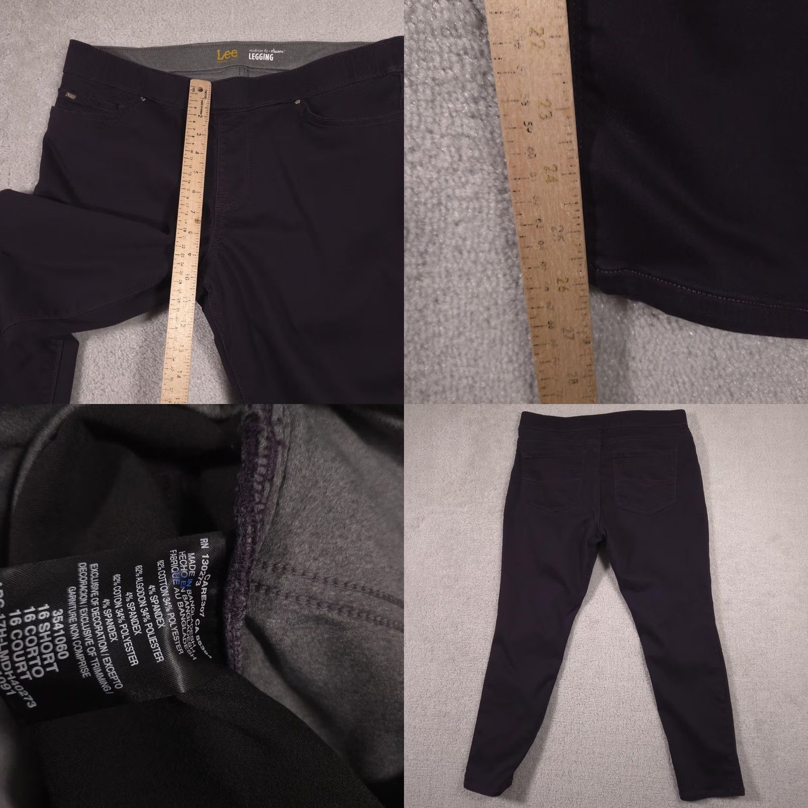 Lee VINTAGE: No Lee Leggings Womens 16 Short Purple Mid Rise Modern Series Dream Jegging Pants Womens 16 Short Purple Mid Rise Dream Legging Size 38" / US 16 / IT 52 - 8 Thumbnail