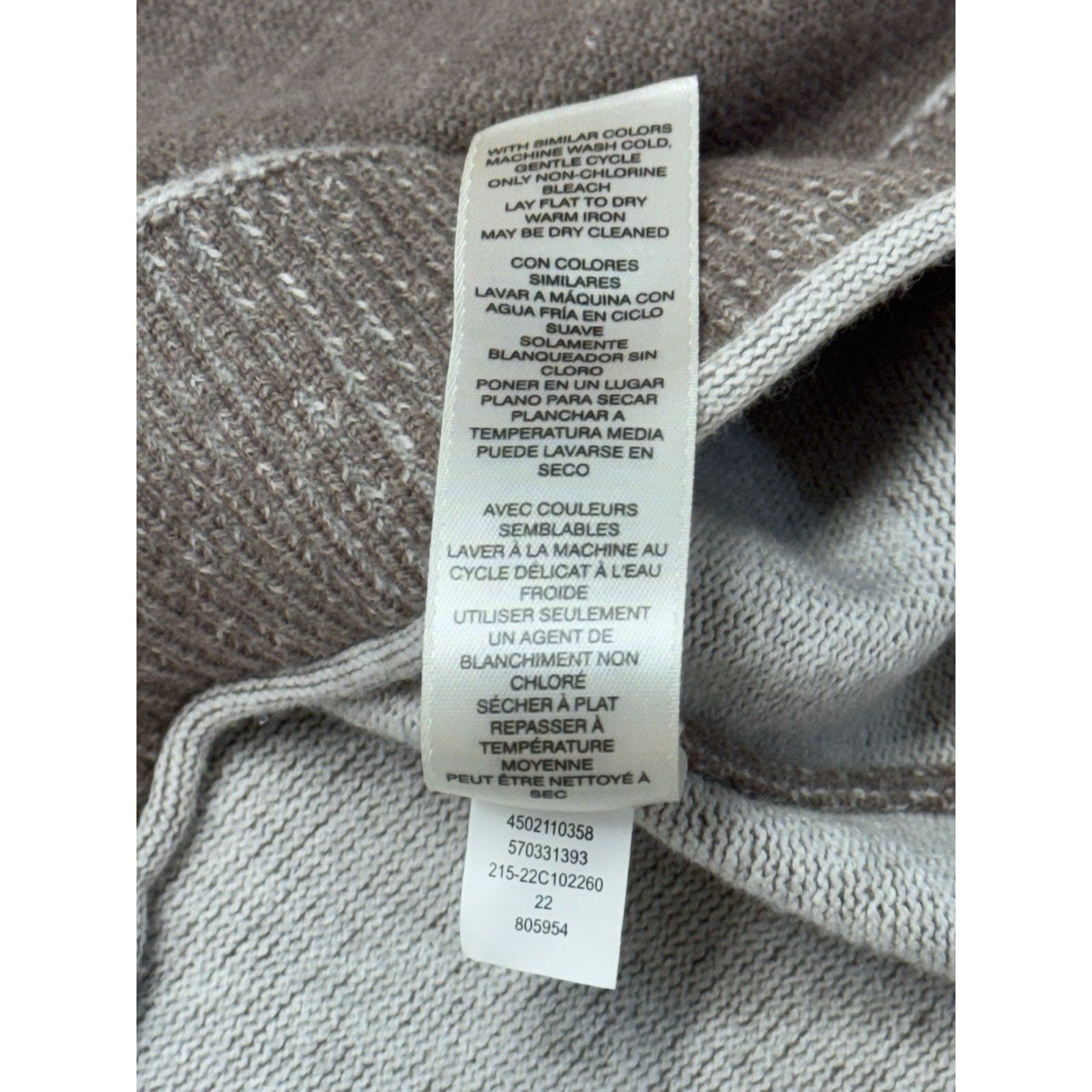 Chicos Chico's Womens 2 Long Sleeve Stretch Knit Sweater Taupe Tan Size XL / US 12-14 / IT 48-50 - 9 Thumbnail