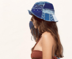 Zara PATCHWORK DENIM BUCKET HAT Size ONE SIZE - 5 Thumbnail