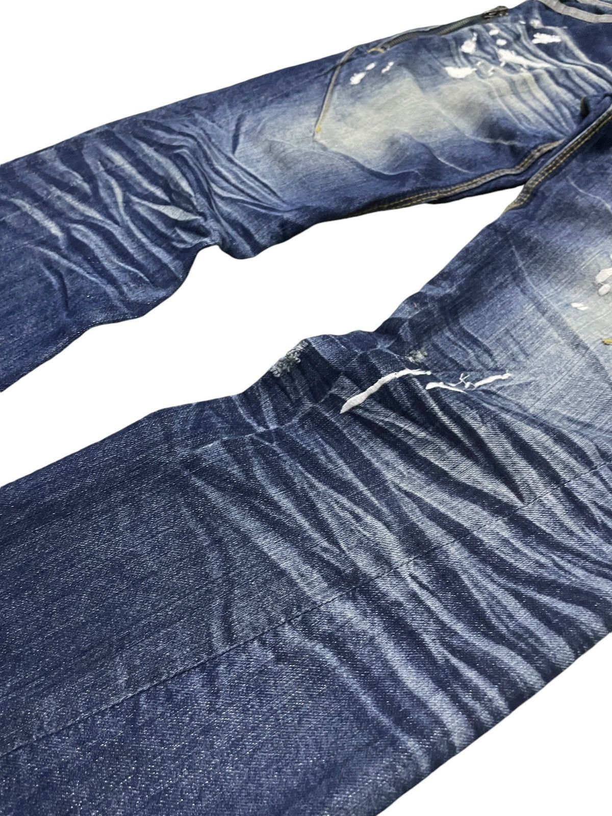 HIDEAWAYS × Hysteric Glamour Hideaways Nicole Heavy Whiskers Shiny Blue Flared Jeans Size US 30 / EU 46 - 5 Thumbnail