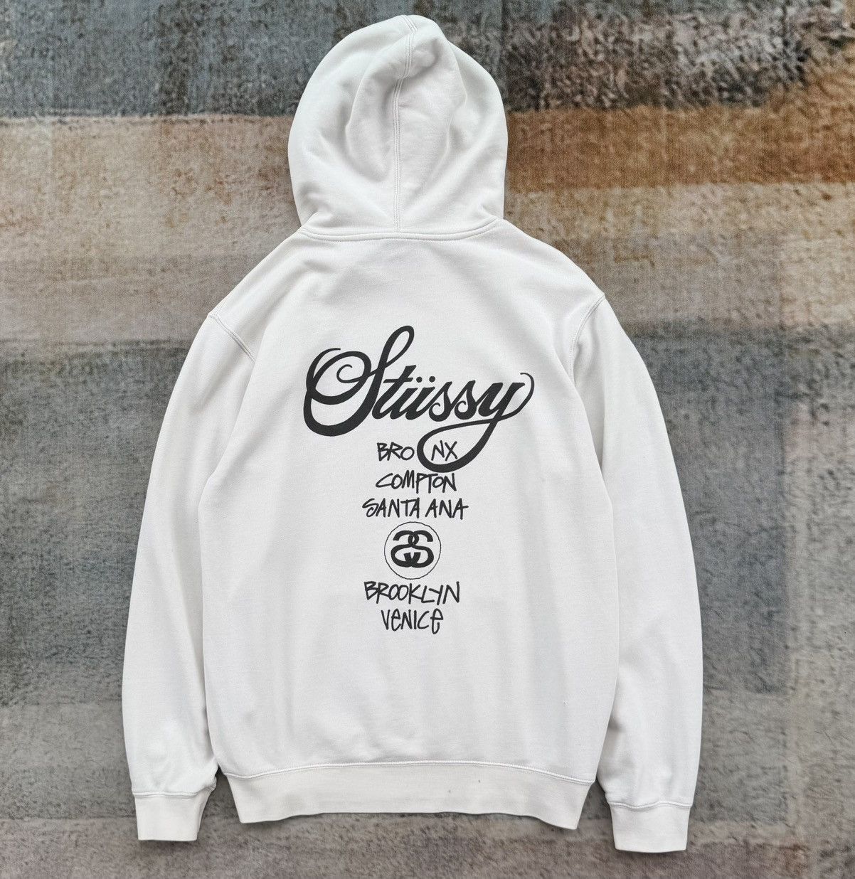 Stussy Vintage Hoodie Stussy World Tour Big Logo Hooded Sweatshirt Size US L / EU 52-54 / 3 - 7 Thumbnail