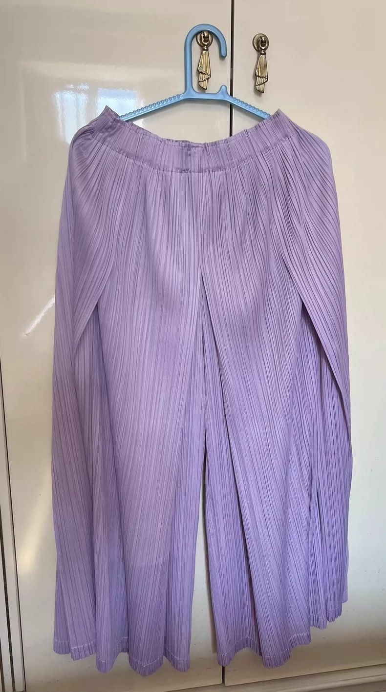 Issey Miyake Issey Miyake size:3 Pinkish-purple pleated trousers Size 31" - 1 Thumbnail