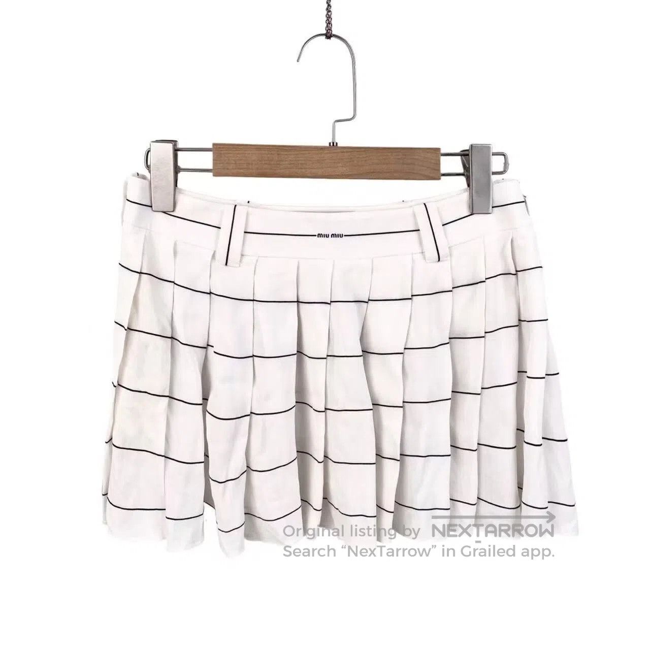Miu Miu Miu Miu Pleated striped skirt| Size 24" / US 00 / IT 34 - 1 Thumbnail
