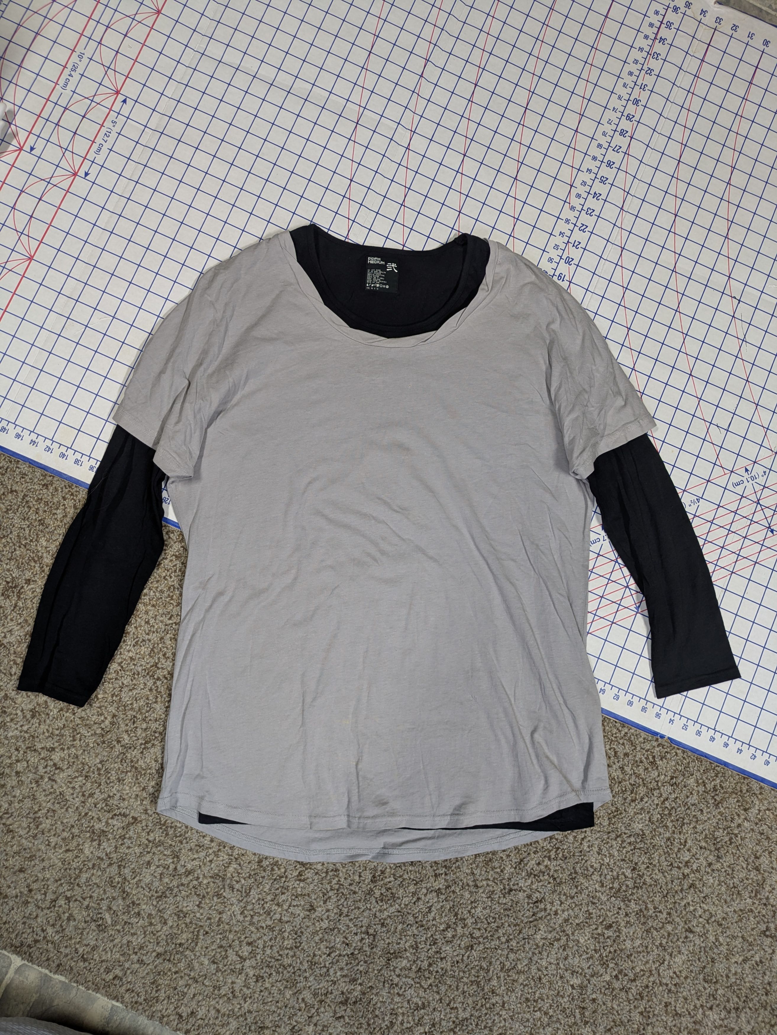 PPFM PPFM layered two shirt set grey and black Size US M / EU 48-50 / 2 - 1 Thumbnail