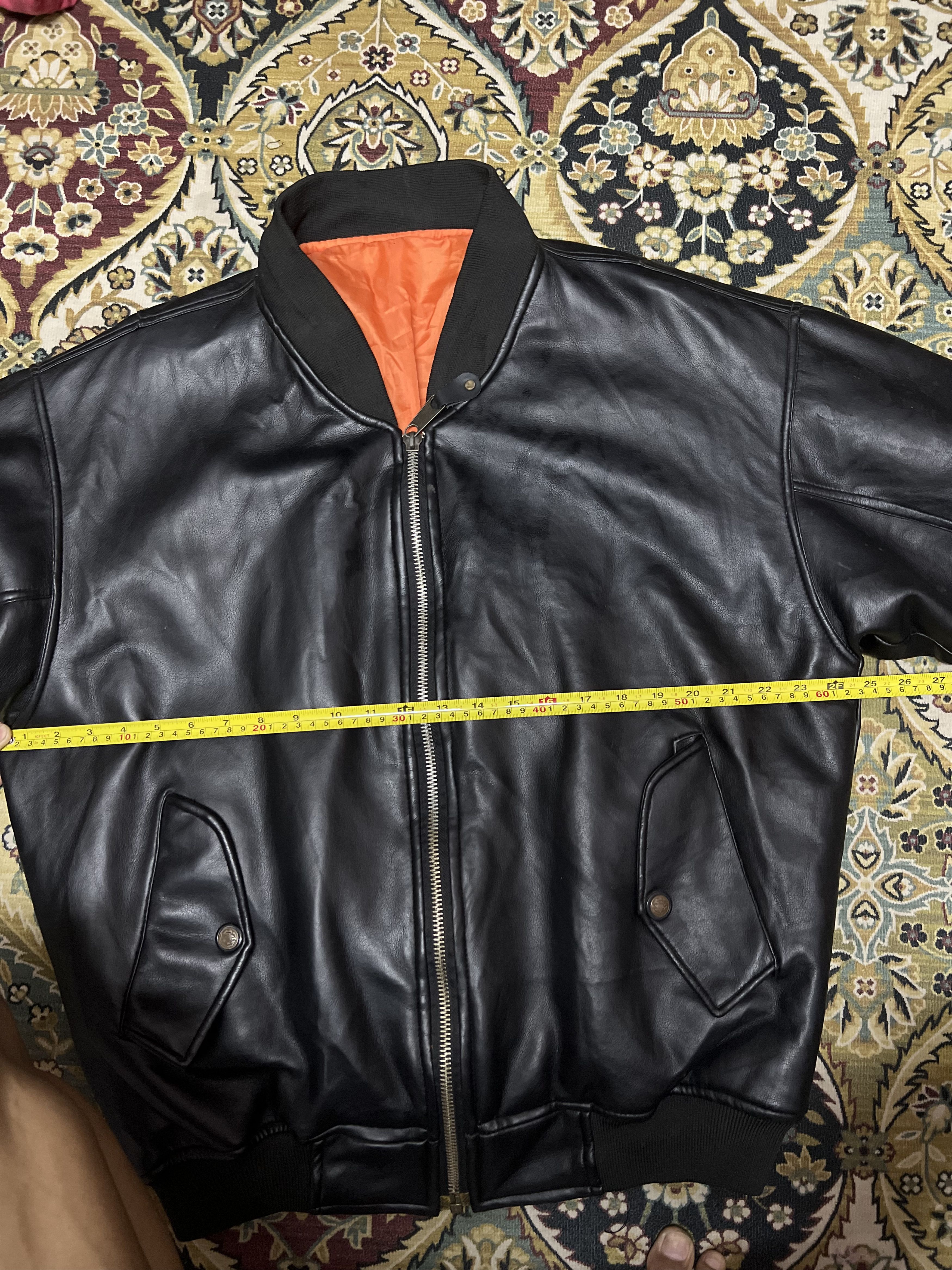 Japanese Brand Japanese Type Ma-1 Military Style Leather Reverible Jacket Size US XXL / EU 58 / 5 - 10 Thumbnail
