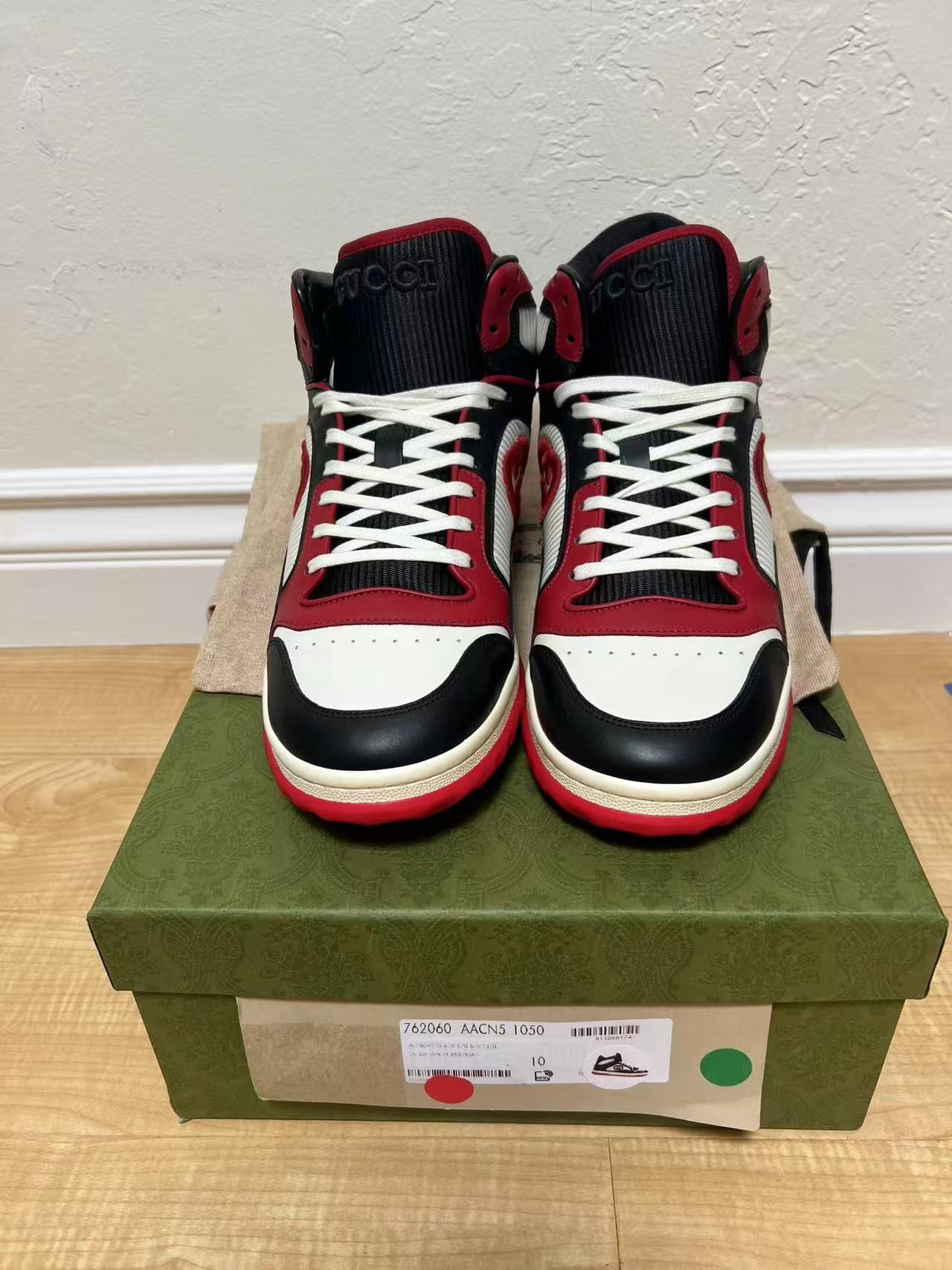Gucci men Gucci MAC80 High Black White Red Size US 10.5 / EU 43-44 - 1 Thumbnail