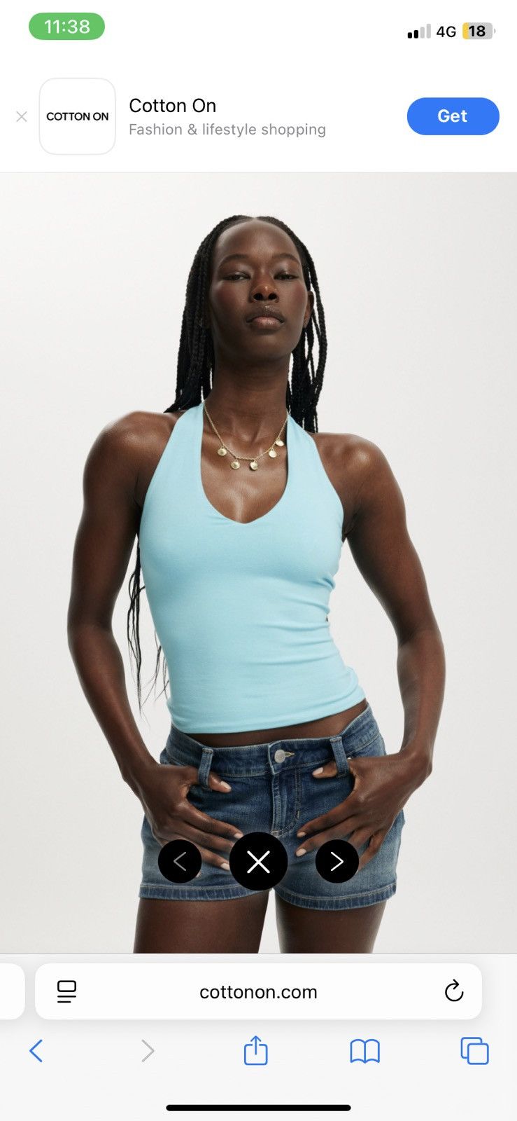 Cotton On ALL DAY V NECK HALTER TOP Size M / US 6-8 / IT 42-44 - 3 Thumbnail