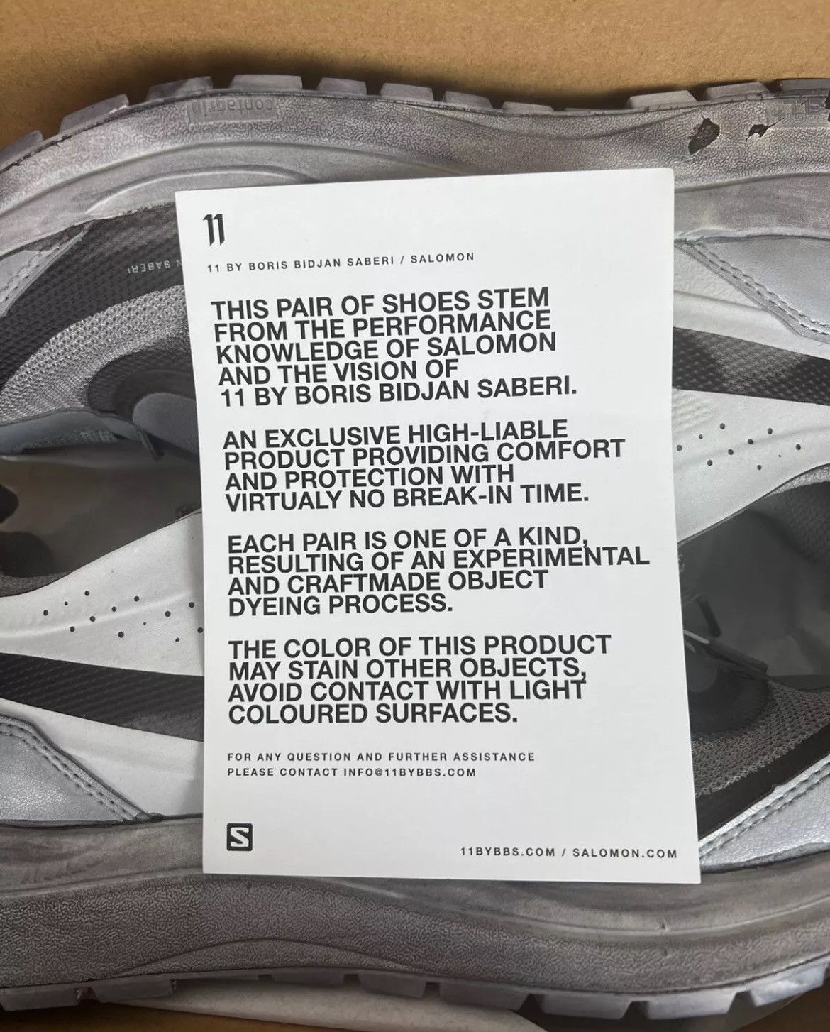 11 By Boris Bidjan Saberi × Boris Bidjan Saberi × Salomon 11 By BBS X Salomon Bamba 2 Low Men’s 8.5 Gray DS Size US 8.5 / EU 41-42 - 7 Thumbnail