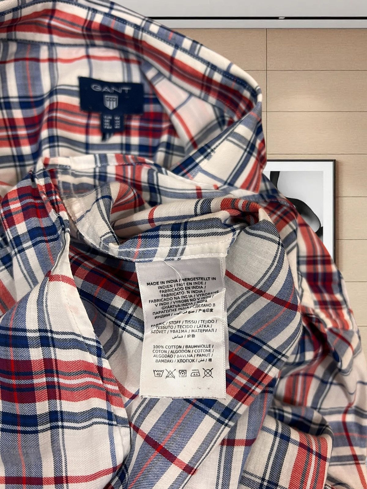 Gant GANT checked shirt size XXL long sleeve cotton Size XXL / US 16-18 / IT 52-54 - 6 Thumbnail