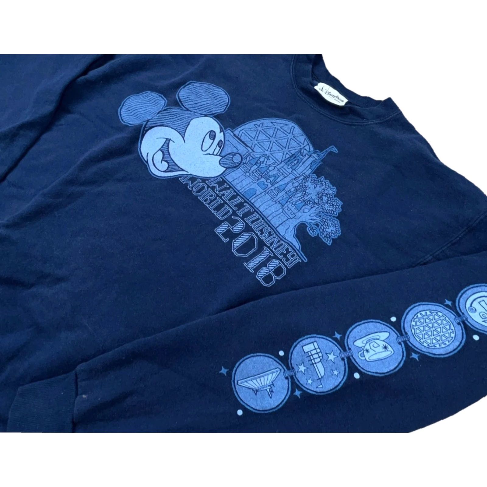 Disney Disney Mickey Mouse Sweatshirt Men Small Blue Crewneck Logo Graphic Print Pullover Casual Kid? Size US S / EU 44-46 / 1 - 2 Thumbnail
