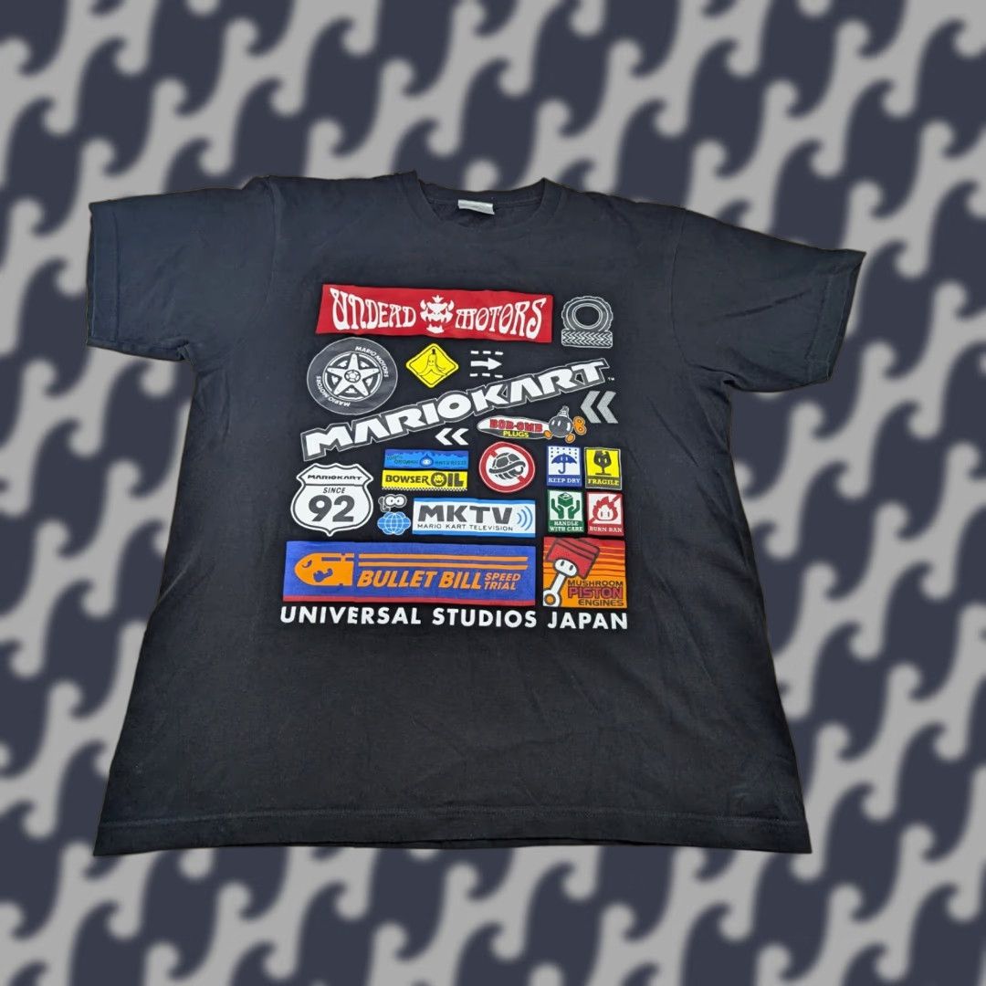 Nintendo Universal Studios Japan Mario Kart T-Shirt Size L Black Adult Nintendo Shirt Mens Size US L / EU 52-54 / 3 - 1 Thumbnail