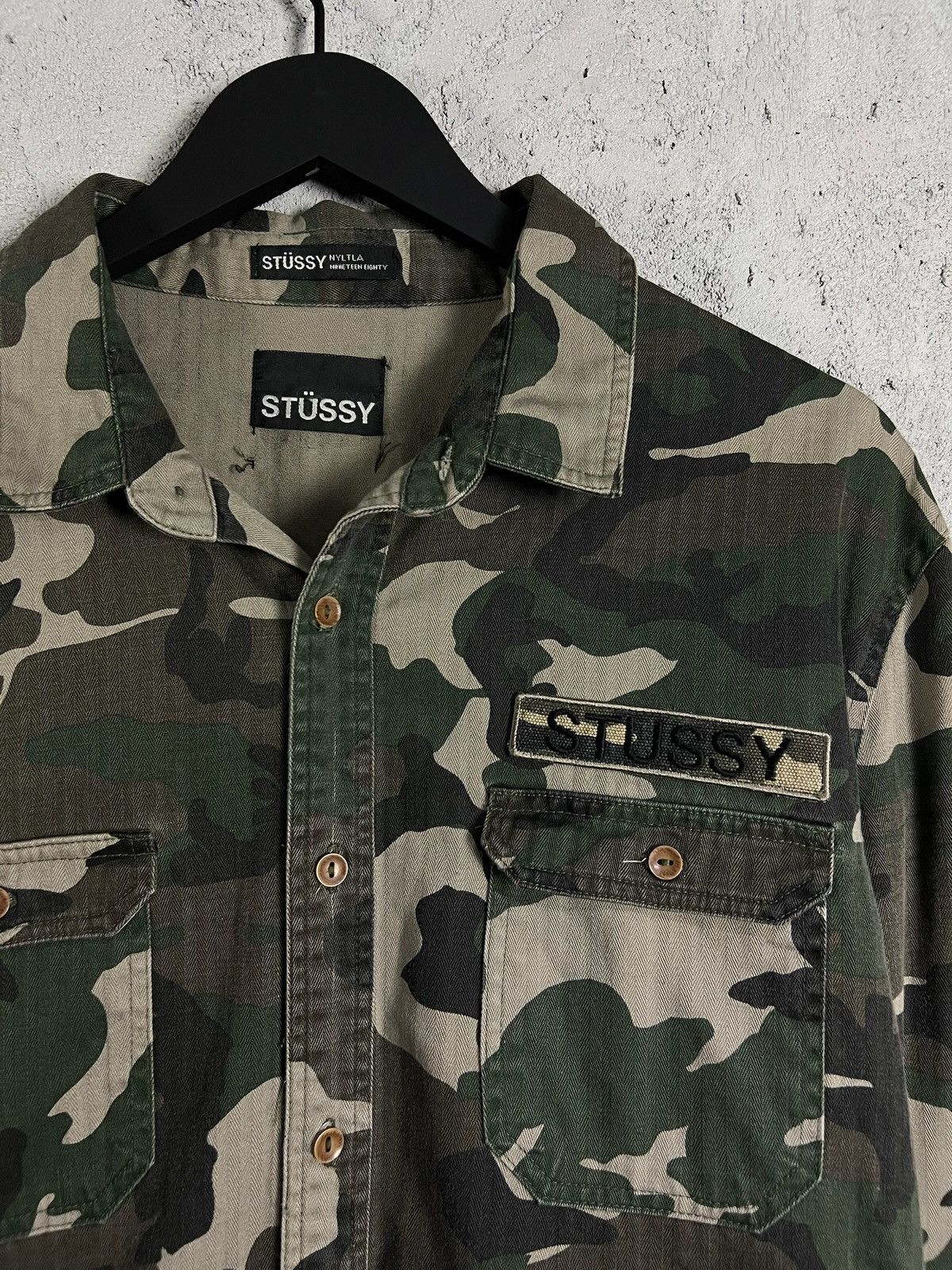Stussy Stussy Long Sleeve Button Up Military Moro Shirt XL Size US XL / EU 56 / 4 - 3 Thumbnail