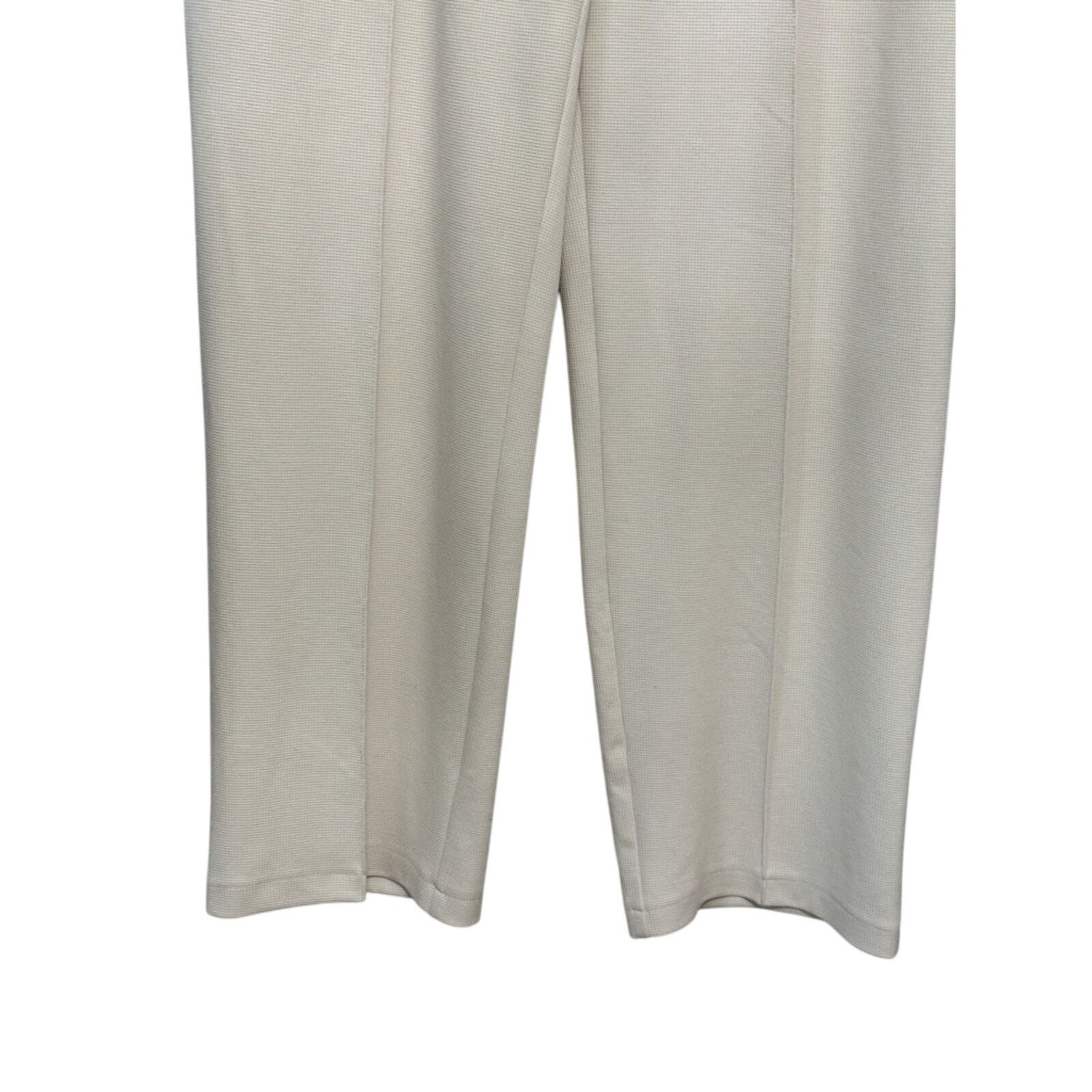 Topshop Topshop Dress Pants Ivory Waffle Knit Pull On 6 New Size 33" - 3 Thumbnail