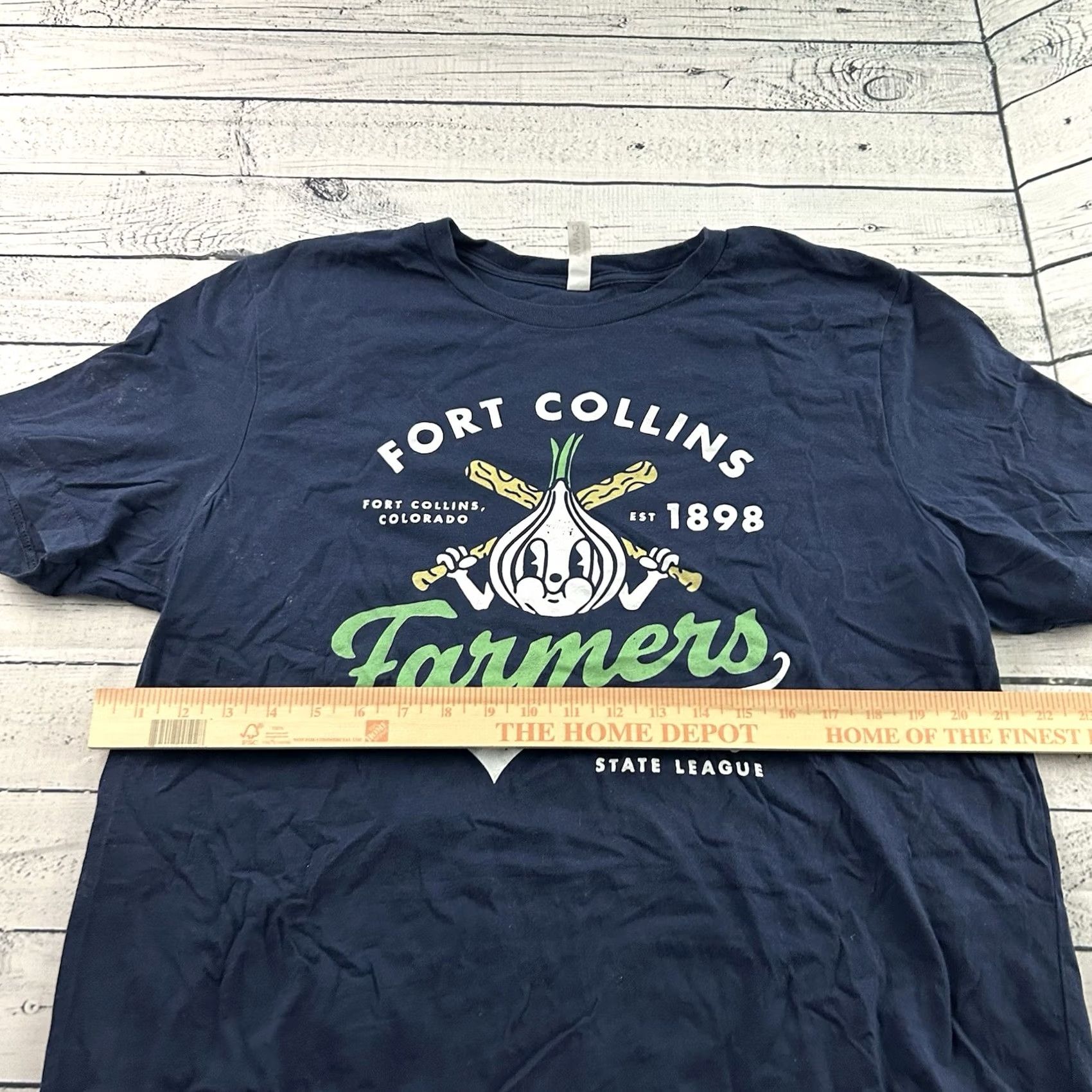 Vintage Fort Collins Farmers Short Sleeve T Shirt Men Large Blue Size US L / EU 52-54 / 3 - 3 Thumbnail
