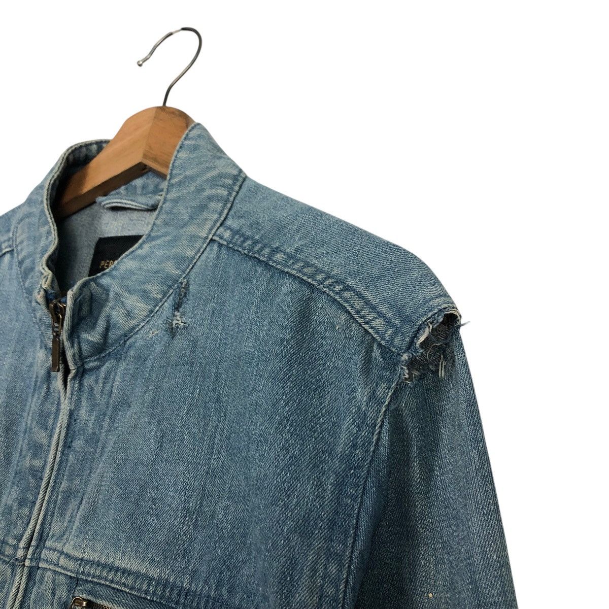 Japanese Brand 📌Vintage Biker Denim Jacket Person's Jeans Issey Miyake Size US L / EU 52-54 / 3 - 12 Thumbnail